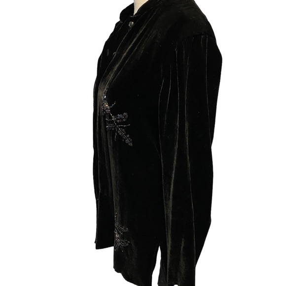 Carole Little silk and rayon jacket, size medium. Beaded. Elegant. Worn once - Picture 6 of 16